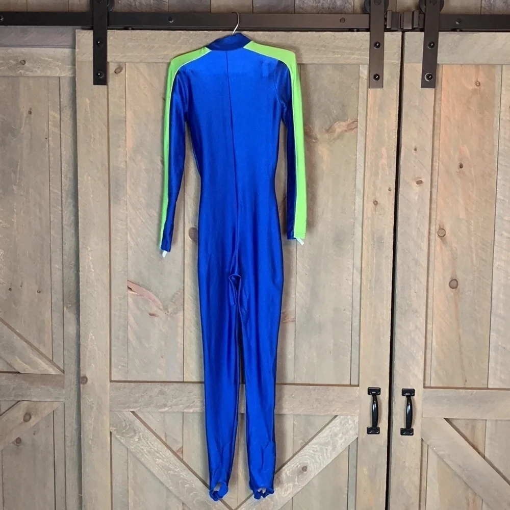 Vintage Henderson Aquatics wetsuit Blue and green Size XS - Picture 2 of 9